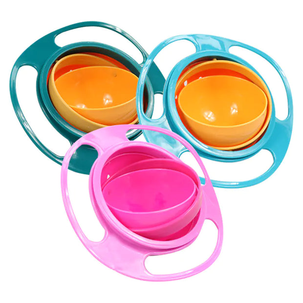Flying Saucer Bowl with 360-Degree Spill Proof Design