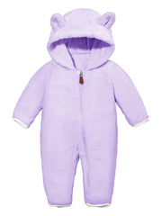 Haloumoning Baby Girl Boy Snowsuit Newborn Clothes Infant Fuzzy Fleece Hooded Footie
