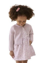 Lilax Baby Girls Long Sleeve Shrug Knit Girls Cardigan Childrens Bolero Lilac